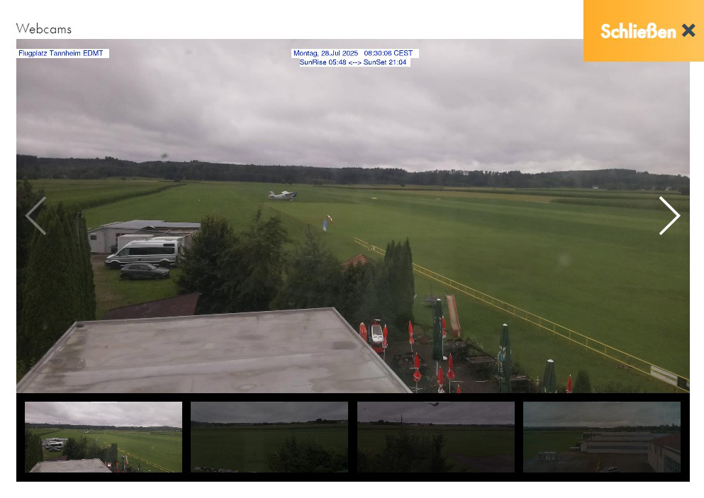 Webcam Flugplatz Tannheim web